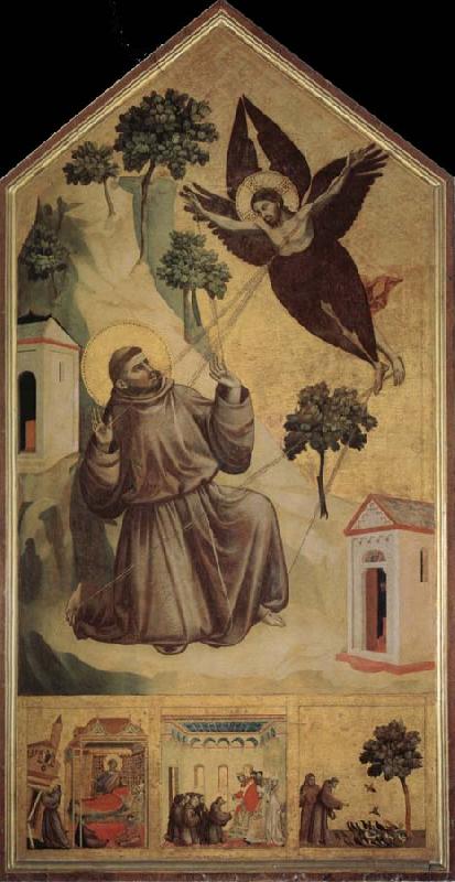 GIOTTO di Bondone Assisi Saint - Francois accept the stigma oil painting image
